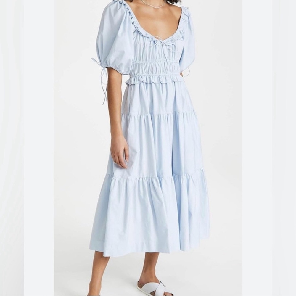 En Saison Women's Poplin Tiered Midi Dress